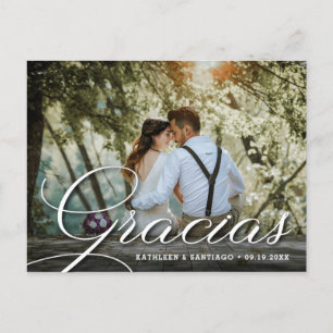 Gracias   Wedding Foto Vielen Dank Postkarte