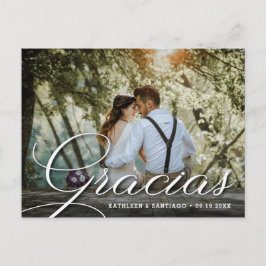 Gracias | Wedding Foto Vielen Dank Postkarte