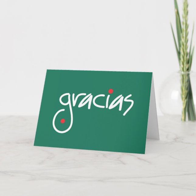 Gracias Weihnachten danken Ihnen in jeder Dankeskarte (Vorderseite)