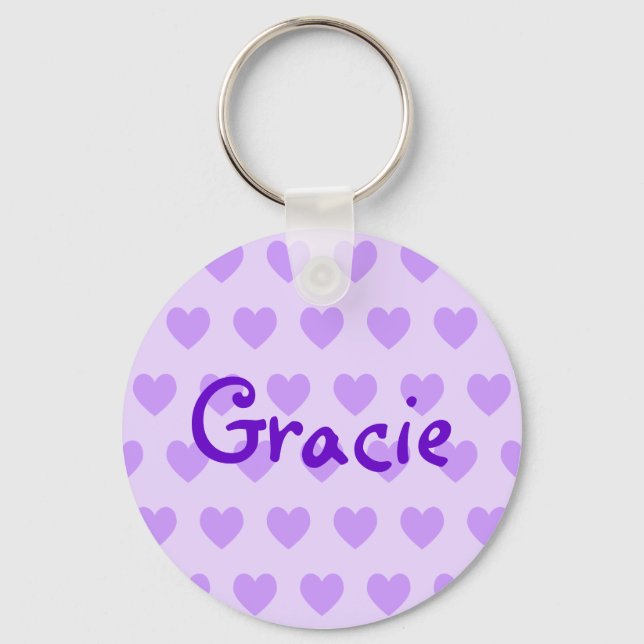Gracie Lila Schlüsselanhänger (Vorderseite)