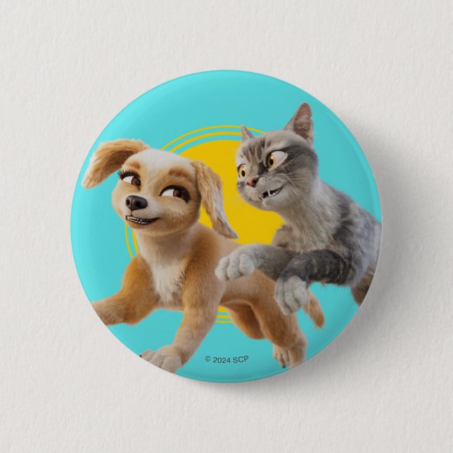 Gracie & Pedro Unleashed Button (Vorderseite)