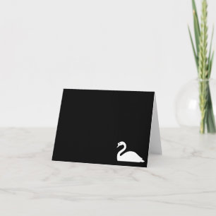 Gracity White Swan Sur Noir Blank Cartes