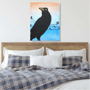 Grackle Austin Texas Vogel Natur Wildtier Malerei Leinwanddruck