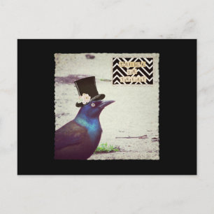 Grackle Trick oder Trete Postkarte