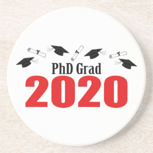 Grad 2020 Karten und Diplome (rot) Getränkeuntersetzer