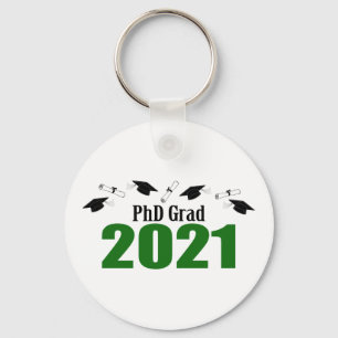 Grad 2021 Karten und Diplome (grün) Schlüsselanhänger