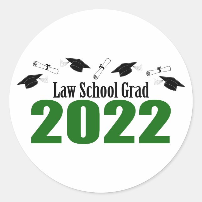 Grad 2022 der Juristischen Fakultät und Diplome (g Runder Aufkleber (Vorderseite)