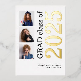 Grad 2025 3 Fotos Real Gold Foil Ankündigung