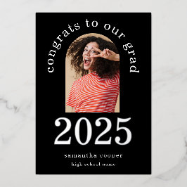 Grad 2025 Arch Foto Silver Foil Ankündigung