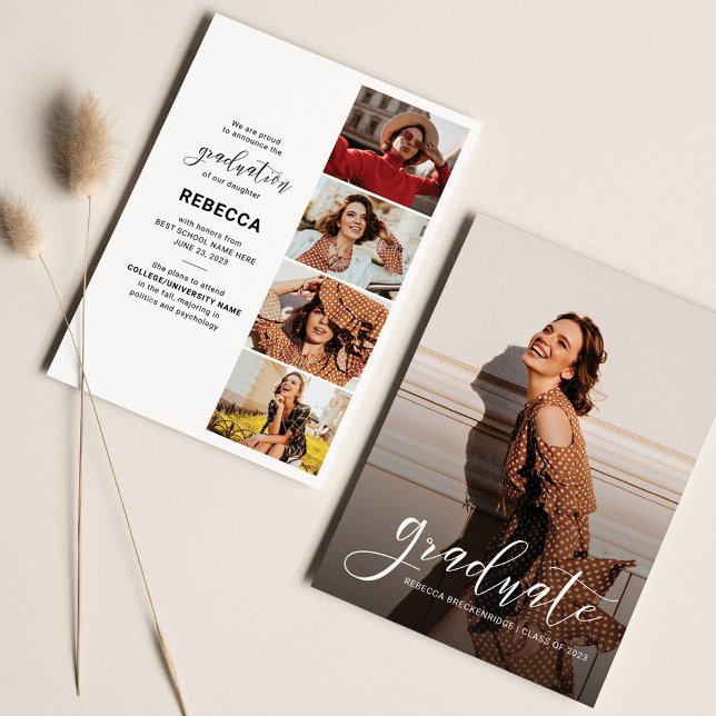 Grad 2025 Photos Faire-part de graduation (Créateur téléchargé)