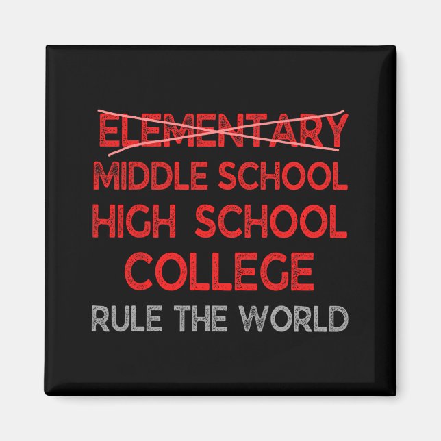 Grad Abschluss Funny Elementary School Graduatio Magnet (Vorne)