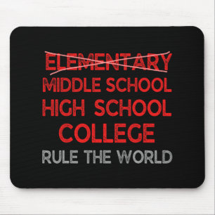 Grad Abschluss Funny Elementary School Graduatio Mousepad