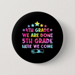 Grad Abschluss Gefärbte Krawatte 5. Klasse Hier ko Button