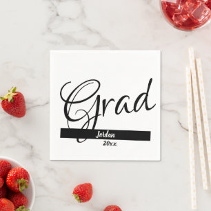 Grad Abschluss Individuelle Name und Jahr Papier N Serviette
