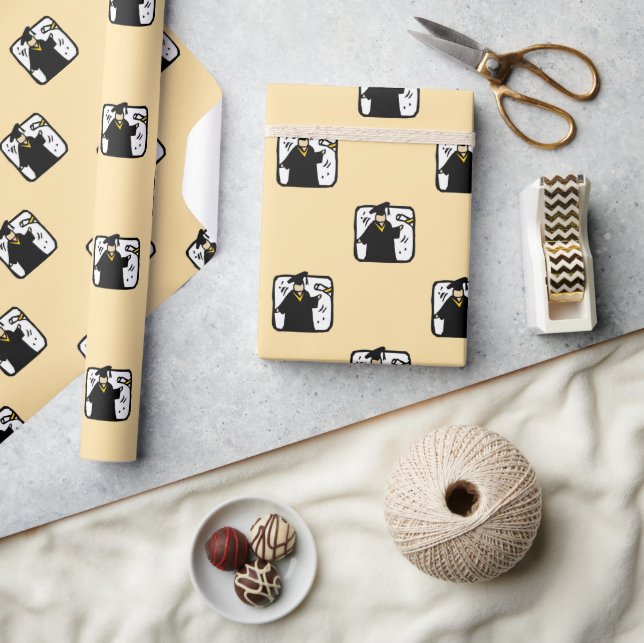 Grad Abschluss mit Diplomzusatz Geschenkpapier (Kunsthandwerk)