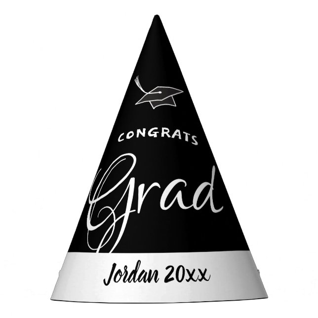 grad Abschluss Paper Party Hat Partyhütchen (Vorderseite)