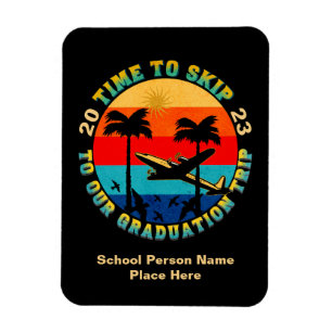 Grad Abschluss Senior Class Trip 2023 Personalisie Magnet