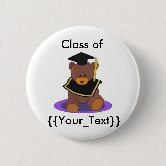 Grad Bear Button (Vorderseite)