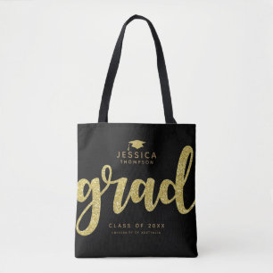 Grad Black & Imitate Gold Glitzer Einfach Elegante Tasche