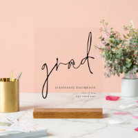 Grad Black Script Abschluss Geschenk Keepake