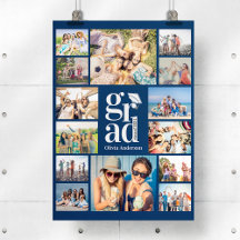 Grad Blue Multiple Foto Collage Erinnerungen