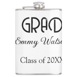 Grad bold letter graduation name class of 20XX sim Flachmann