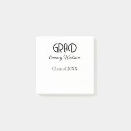 Grad bold letter graduation name class of 20XX sim Post-it Klebezettel