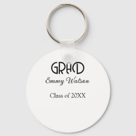 Grad bold letter graduation name class of 20XX sim Schlüsselanhänger