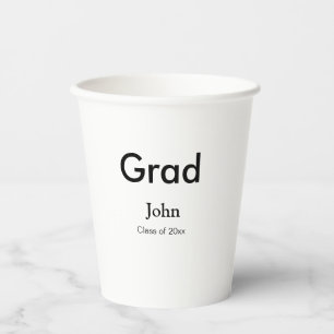 grad boy add name congrats date year text pappbecher