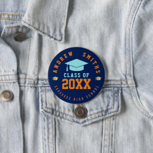 Grad Button mit Name und Klasse Jahr