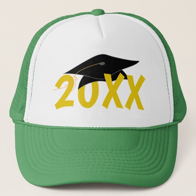 Grad Cap 20XX Abschluss Trucker Hat Truckerkappe (Vorderseite)