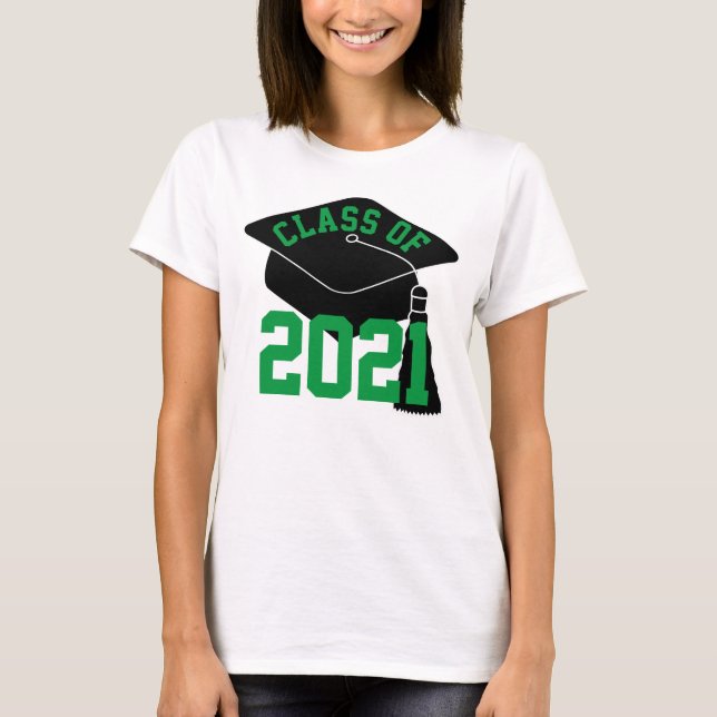 Grad Cap Green Class 2024 T - Shirt (Vorderseite)