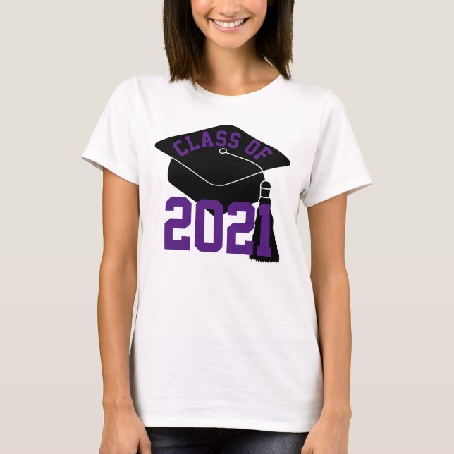 Grad Cap Lila-Klasse 2024 T-Shirt (Vorderseite)