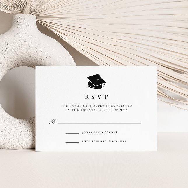 Grad Cap | RSVP-Karte des Absolventen RSVP Karte (Von Creator hochgeladen)