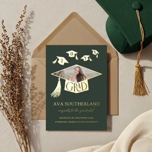 Grad Cap Tassel Foto Abschluss Ankündigung