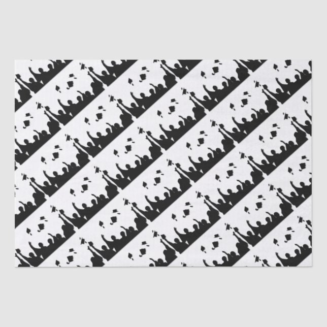Grad Cap Toss Abschluss Seidenpapier (Vorderseite)