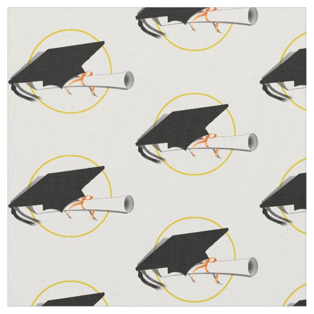 Grad Cap und Diplom Stoff (Nahaufnahme)