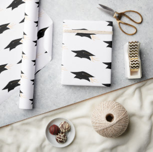 Grad Cap und Tassel Abschluss Geschenkpapier