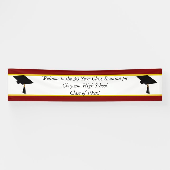 Grad Cap - Wiedersehen in der High School Banner (Horizontal)