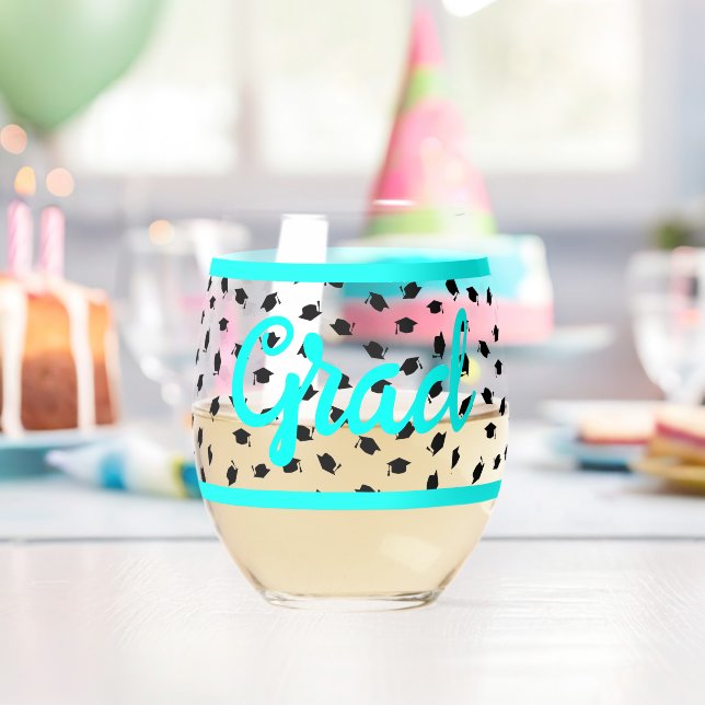 Grad Caps Muster trinken Brille Weinglas Ohne Stiel (Insitu (Geburtstag))