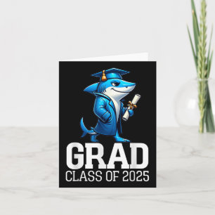 Grad Cl von 2025 Boys Shark Funny Abschluss Gradua Karte