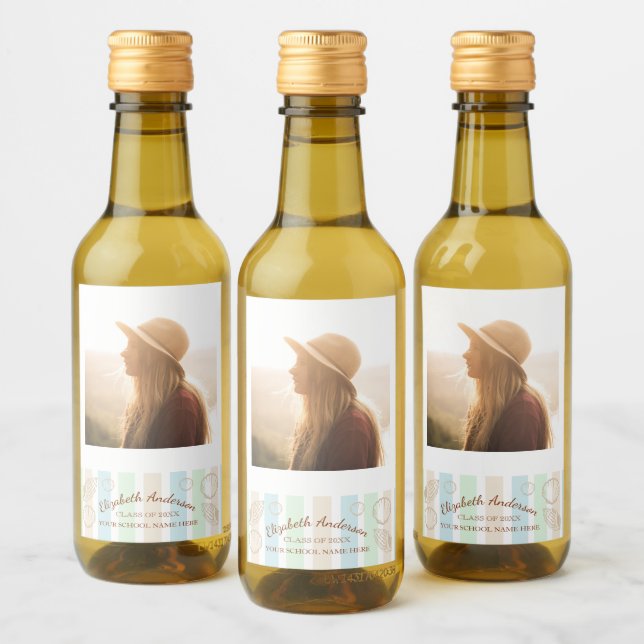 Grad Club Beach Party Weinetikett (Flaschen)