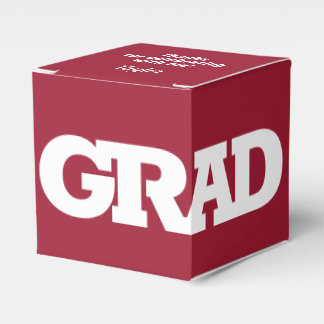GRAD Crimson and White Graduation Party Geschenkschachtel