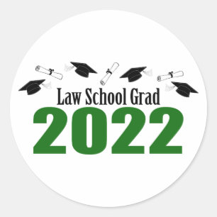 Grad der Juristischen Fakultät 2022 - Karten und D Runder Aufkleber