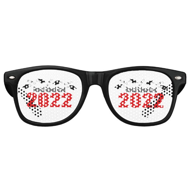 Grad der Zahnarztschulen 2022 - Karten und Diplome Partybrille (Vorderseite)