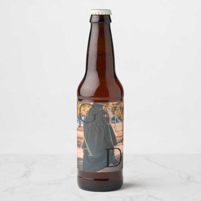 Grad Foto Abschluss Bierflasche Bierflaschenetikett (Vorderseite)