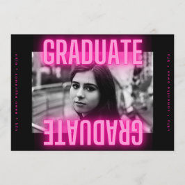 Grad Foto Ankündigung: Stilvolle Neon Pink Ankündigung