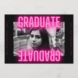 Grad Foto Ankündigung: Stilvolle Neon Pink Ankündigung