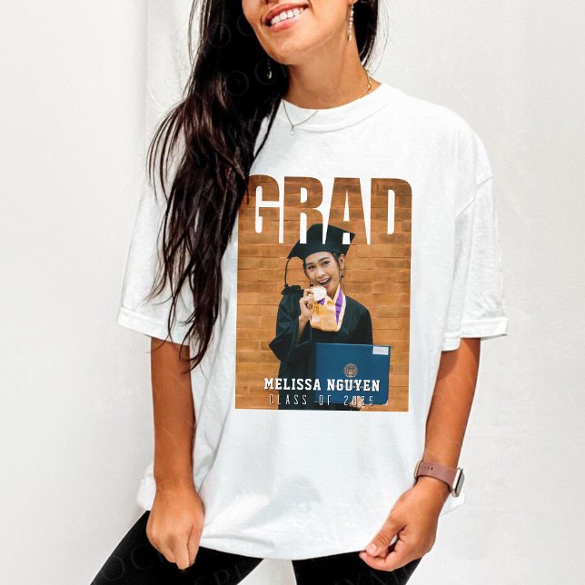 Grad Foto Black Abschluss T-Shirt (Grad Photo Black Graduation T-Shirt
)
