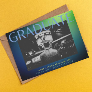 grad Foto Blau benutzerdefinierte Uni ombre Ankündigung